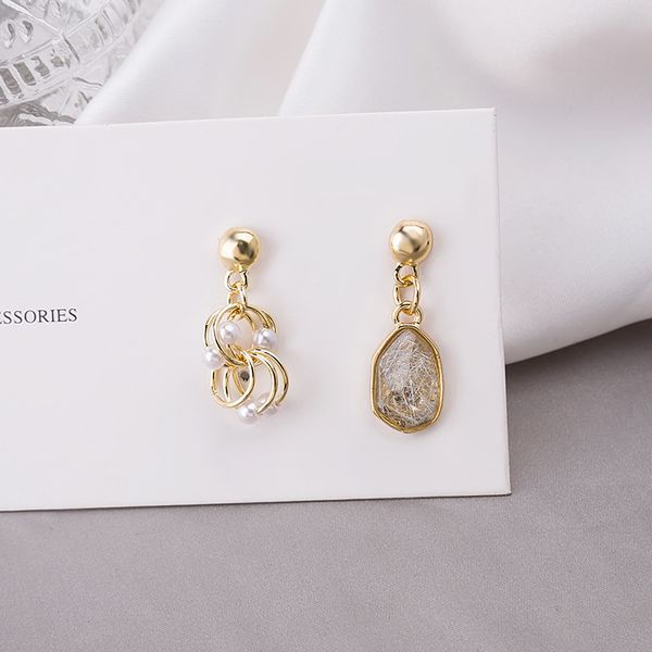 npkds fashion needle post earrings korean temperament acrylic crystal zircon pearl asymmetric stud earrings jewelry, Golden
npkds fashion needle post earrings korean temperament acrylic crystal zircon pearl asymmetric stud earrings jewelry, Golden