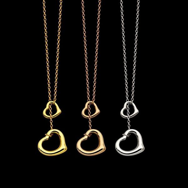 factory wholesale t letter hollow size heart necklace women's simple size double heart necklace, Golden;silver
factory wholesale t letter hollow size heart necklace women's simple size double heart necklace, Golden;silver