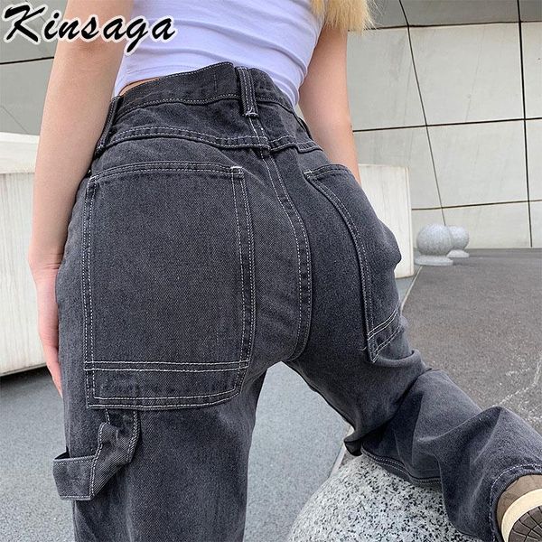 vintage harajuku big pockets baggy cargo pants women streetwear high waist straight jeans mom black wide leg denim trousers 90s, Blue
vintage harajuku big pockets baggy cargo pants women streetwear high waist straight jeans mom black wide leg denim trousers 90s, Blue
