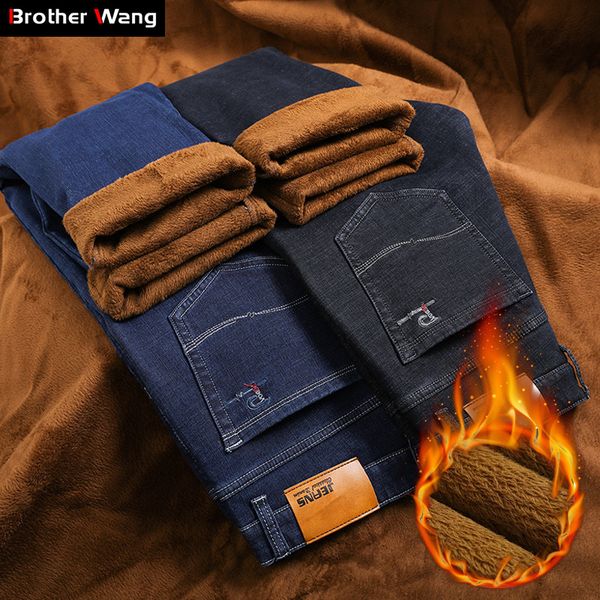 2019 new winter for thick men brem casual business thin setting denim long stretched manly pants of the blue black mark
2019 new winter for thick men brem casual business thin setting denim long stretched manly pants of the blue black mark
