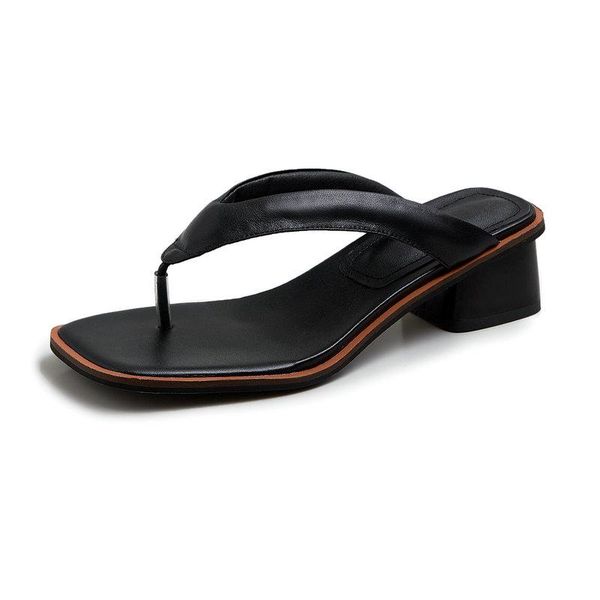 women summer shoes outdoor slipper flip-flops elegant shoes woman genuine leather fashion med heels slippers ladies sandals, Black
women summer shoes outdoor slipper flip-flops elegant shoes woman genuine leather fashion med heels slippers ladies sandals, Black