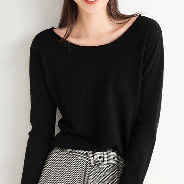 women's sweaters 2021 autumn winter solid plus size casual pullovers long sleeve o neck knitted loose ladies female jumpers, White;black
women's sweaters 2021 autumn winter solid plus size casual pullovers long sleeve o neck knitted loose ladies female jumpers, White;black