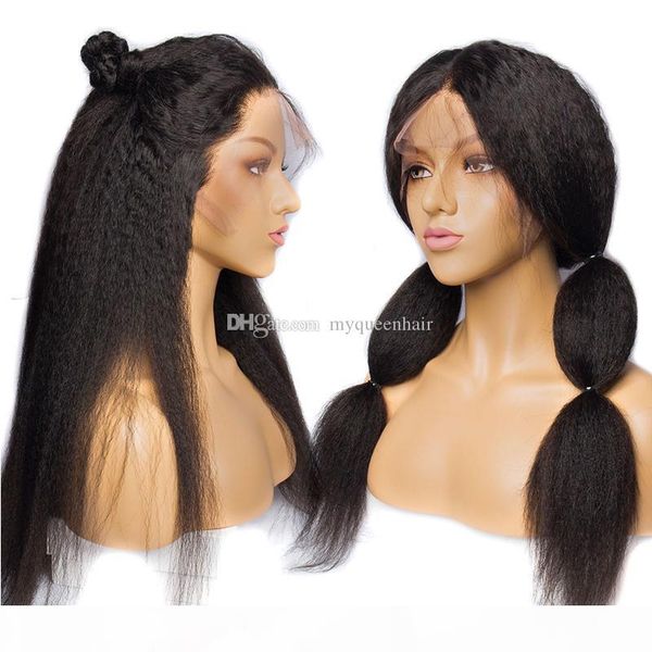 my queen 100% unprocessed virgin human hair natural color full lace wigs 150% density kinky straight front lace wig pre plucked hairline, Black;brown
my queen 100% unprocessed virgin human hair natural color full lace wigs 150% density kinky straight front lace wig pre plucked hairline, Black;brown