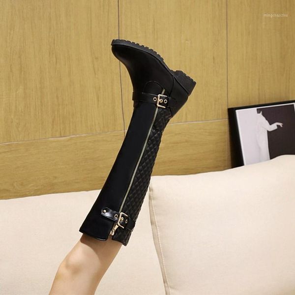 boots winter women fashion autumn square heels buckle zip sapatos femininos size 34-43 thigh high leather platform h8-201, Black
boots winter women fashion autumn square heels buckle zip sapatos femininos size 34-43 thigh high leather platform h8-201, Black