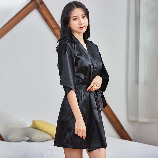 ladies night gown imitation silk satin kimono bridal dressing gown pure color thin cardigan short bathrobe sleepwears wholesale, Black;red
ladies night gown imitation silk satin kimono bridal dressing gown pure color thin cardigan short bathrobe sleepwears wholesale, Black;red
