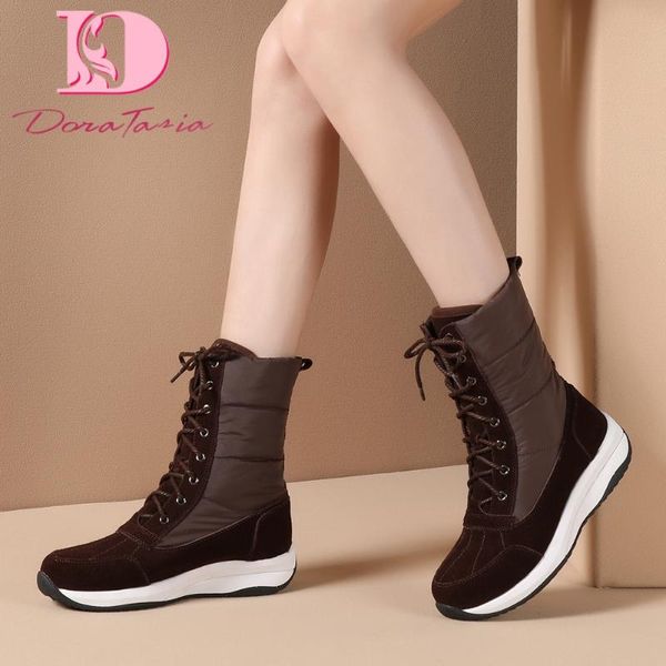 boots doratasia plus size 35-44 ladies cow suede snow flat with winter warm fur ankle woman casual thick plush shoes, Black
boots doratasia plus size 35-44 ladies cow suede snow flat with winter warm fur ankle woman casual thick plush shoes, Black
