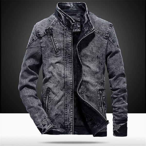 vintage denim jackets men slim fit solid color casual mens jeans coat fashion stand clothes for men black blue casaca hombre 201218, Black;brown
vintage denim jackets men slim fit solid color casual mens jeans coat fashion stand clothes for men black blue casaca hombre 201218, Black;brown