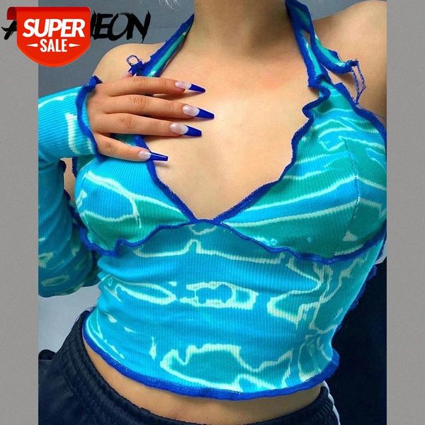 allneon y2k fashion printing halter ribbed blue tank e girl style v-neck bandage backless with sleeve crop party wear #ie2p, White
allneon y2k fashion printing halter ribbed blue tank e girl style v-neck bandage backless with sleeve crop party wear #ie2p, White