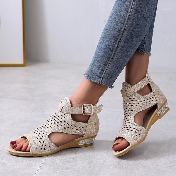 sandals summer of 2021 the fashion diamond sequins fish mouth after hollow out breathable wedges zipper lady sandals1, Black
sandals summer of 2021 the fashion diamond sequins fish mouth after hollow out breathable wedges zipper lady sandals1, Black