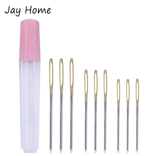 9pcs large eye blunt sewing needles stainless steel yarn knitting needles embroidery & storage box diy sewing tools, Black
9pcs large eye blunt sewing needles stainless steel yarn knitting needles embroidery & storage box diy sewing tools, Black
