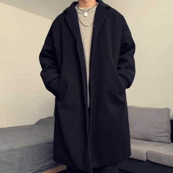 men's coat 2020 autumn winter new slim pure color long wool coat thick loose casual lapel personality youth men's wear1, Tan;black
men's coat 2020 autumn winter new slim pure color long wool coat thick loose casual lapel personality youth men's wear1, Tan;black