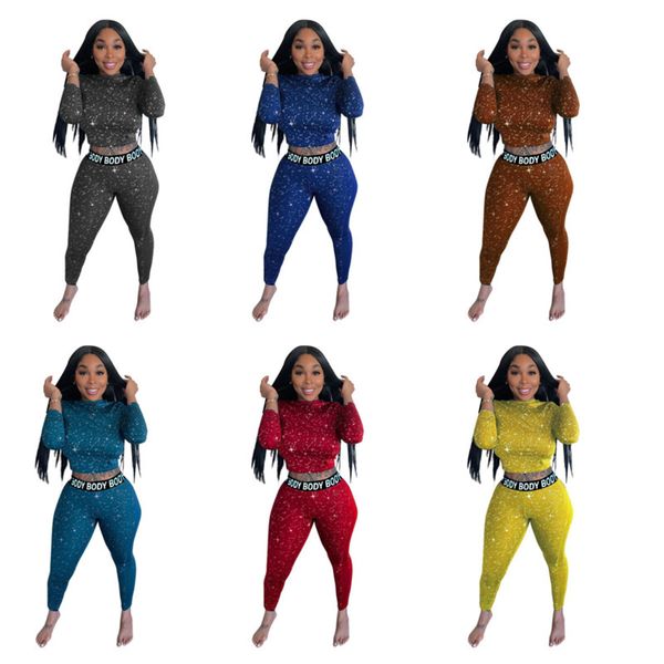 women bodysuit tracksuit body fashion letters long sleeves t shirts star shining crop pullover leggings pants two piece outfit gg20101, White
women bodysuit tracksuit body fashion letters long sleeves t shirts star shining crop pullover leggings pants two piece outfit gg20101, White