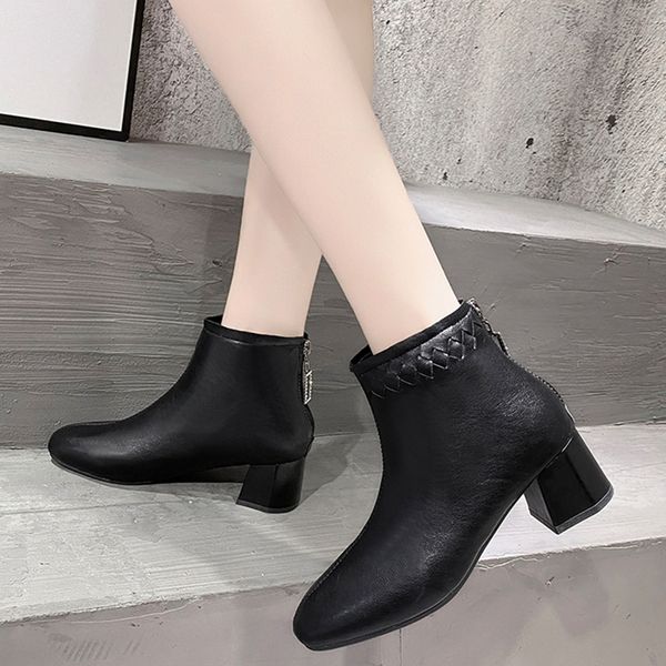 2021 the new fashion crystal zipper square heels ankle for black toe-square leather boots short woman fall 3wwk
2021 the new fashion crystal zipper square heels ankle for black toe-square leather boots short woman fall 3wwk