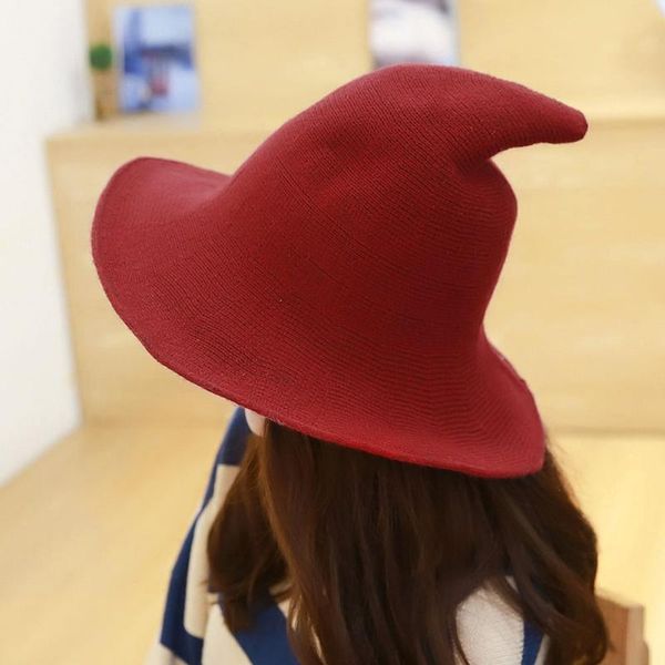 women halloween party autumn winter festival christmas witch solid cap all-match hat pointed wide brim, Blue;gray
women halloween party autumn winter festival christmas witch solid cap all-match hat pointed wide brim, Blue;gray