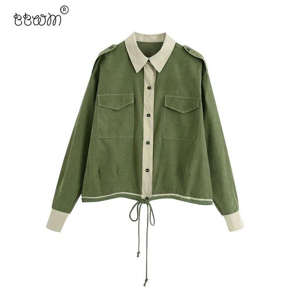 2020 женщины винтажные шикарные карманы негабаритные блузки мода футболки с длинным рукавом рубашки древесины женские топы, White 
2020 женщины винтажные шикарные карманы негабаритные блузки мода футболки с длинным рукавом рубашки древесины женские топы, White