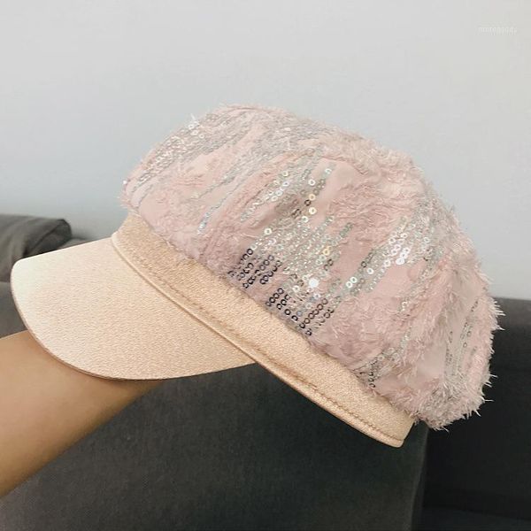 stingy brim hats 2021 sequin fashion feather leisure lady octagonal hat women visors cap1, Blue;gray
stingy brim hats 2021 sequin fashion feather leisure lady octagonal hat women visors cap1, Blue;gray