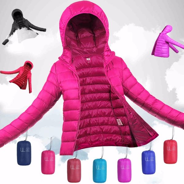 2021 new women's jackets 90% ultra light duck down women lightweight coat hooded female windbreaker parka plus coats k3eo, Black
2021 new women's jackets 90% ultra light duck down women lightweight coat hooded female windbreaker parka plus coats k3eo, Black