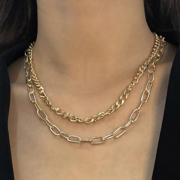chains goth gold color neck necklace for women harajuku vintage layered chain choker men's jewelry gothic accessories, Silver
chains goth gold color neck necklace for women harajuku vintage layered chain choker men's jewelry gothic accessories, Silver