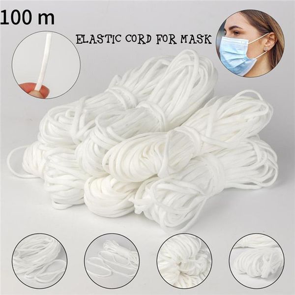 3mm 100 meters white thin round elastic bands elastic rope for masks garment elastic tape for diy sewing accessories
3mm 100 meters white thin round elastic bands elastic rope for masks garment elastic tape for diy sewing accessories