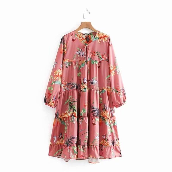 women fashion o neck flower print casual loose straight dress elegant bow tie pleat ruffles vestidos chic cake dress ds2148 y200120, White;black
women fashion o neck flower print casual loose straight dress elegant bow tie pleat ruffles vestidos chic cake dress ds2148 y200120, White;black