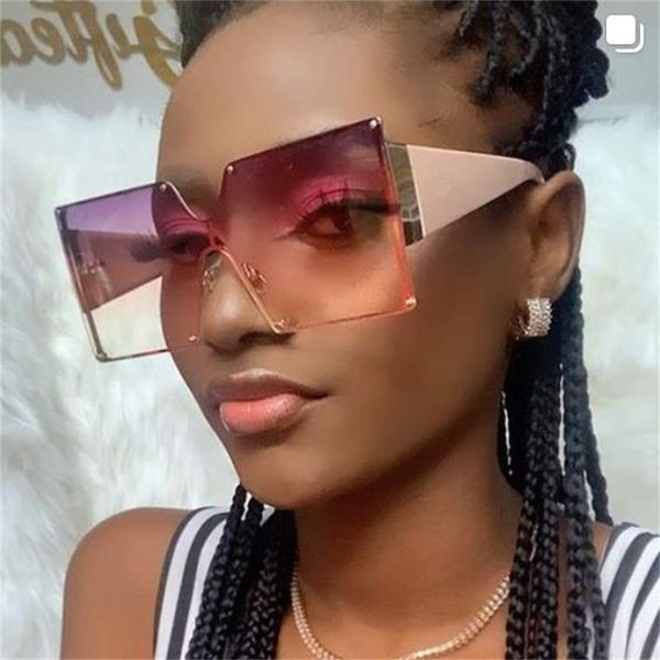 sunglasses fashion square women oversized men shades purple pink sun glasses female trend unique eyewear uv400, White;black
sunglasses fashion square women oversized men shades purple pink sun glasses female trend unique eyewear uv400, White;black