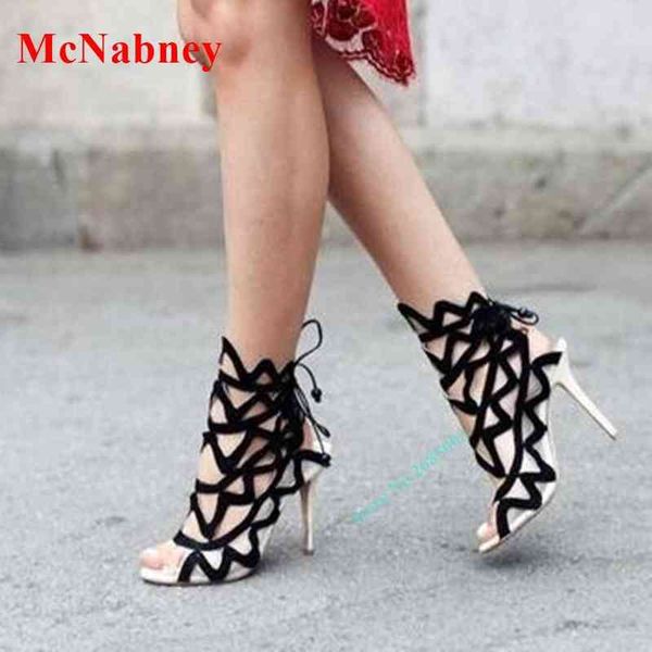 sandels hollow open toe lace up sandals summer shoes thin high heel solid black ankle party dress women designer new 220303
sandels hollow open toe lace up sandals summer shoes thin high heel solid black ankle party dress women designer new 220303