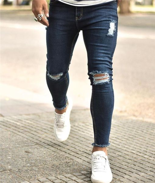 solid color jeans men skinny hole pencil pants fashion casual man stonewashed denim trousers, Blue
solid color jeans men skinny hole pencil pants fashion casual man stonewashed denim trousers, Blue