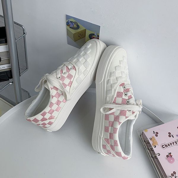 women's vulcanized shoes cream powder plaid canvas shoes women's autumn 2020 new shoes street fashion sneakers c1120, Black
women's vulcanized shoes cream powder plaid canvas shoes women's autumn 2020 new shoes street fashion sneakers c1120, Black