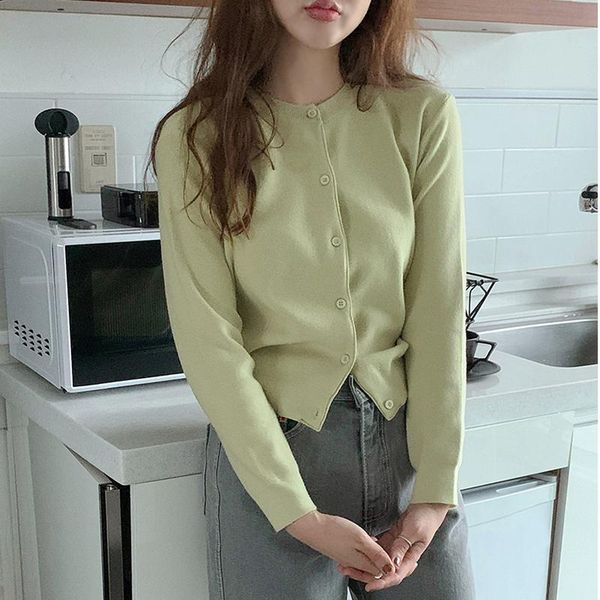 women's knits & tees autumn knitted sweater women o-neck long sleeve green casual korean jumpers single breasted elegant cardigans warm, White
women's knits & tees autumn knitted sweater women o-neck long sleeve green casual korean jumpers single breasted elegant cardigans warm, White