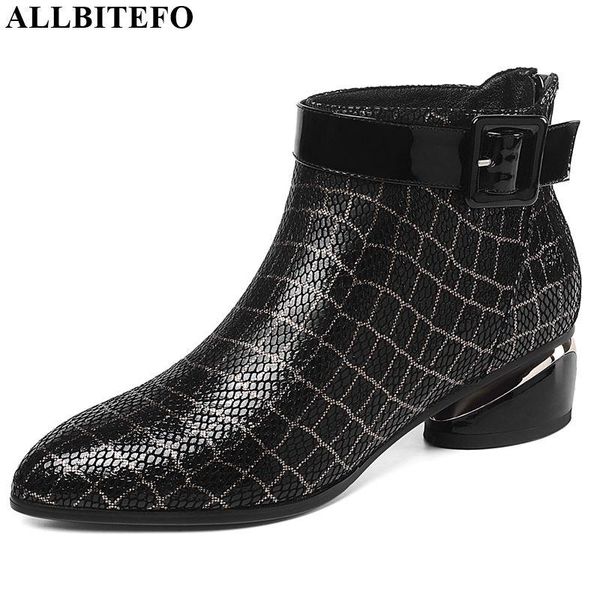 boots allbitefo women genuine leather autumn winter fashion girls belt buckle elegant ankle, Black
boots allbitefo women genuine leather autumn winter fashion girls belt buckle elegant ankle, Black