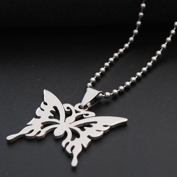 pendant necklaces stainless steel hollow butterfly charm necklace animal insect bee effect, Silver
pendant necklaces stainless steel hollow butterfly charm necklace animal insect bee effect, Silver