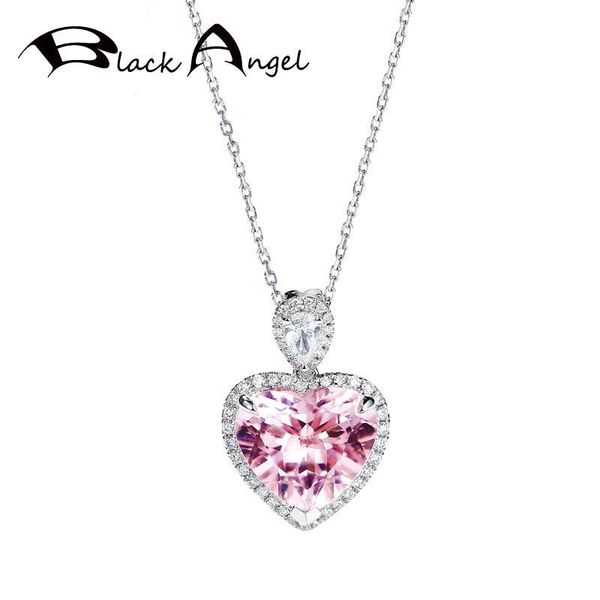 BLACK ANGEL 2020 New Pink Tourmaline Gemstone Heart Morganite Stone Pendant Necklace For Women 925 Silver Christmas Jewelry
BLACK ANGEL 2020 New Pink Tourmaline Gemstone Heart Morganite Stone Pendant Necklace For Women 925 Silver Christmas Jewelry