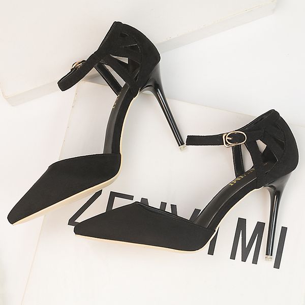 9219-72 fashion simple nightclub stiletto heel hollow shallow mouth pointed toe hollow-out strap womens sandals multifunction, Black
9219-72 fashion simple nightclub stiletto heel hollow shallow mouth pointed toe hollow-out strap womens sandals multifunction, Black