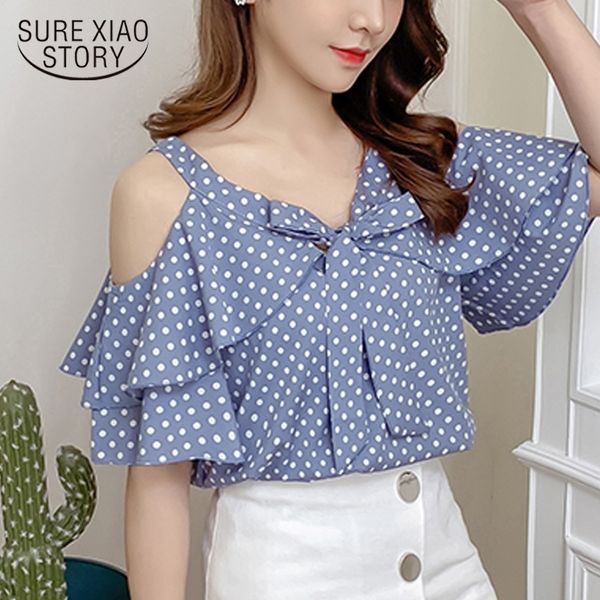 fashion womens clothing women's summer blouses short sleeve dot chiffon women blouse shirt v-neck off sloulder 3416 50 y200422, White
fashion womens clothing women's summer blouses short sleeve dot chiffon women blouse shirt v-neck off sloulder 3416 50 y200422, White