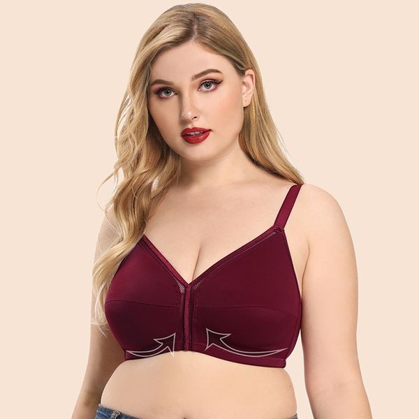 women big cup bra daily summer plus size breathable e f cup no steel ring wireless bralette underwear female brassiere 100, Red;black
women big cup bra daily summer plus size breathable e f cup no steel ring wireless bralette underwear female brassiere 100, Red;black