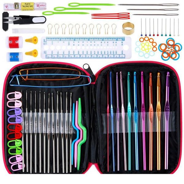 100pcs/22pcs diy 22 sizes crochet hooks needles stitches knitting craft case crochet agulha set weaving tools sewing t wmtqmn 
100pcs/22pcs diy 22 sizes crochet hooks needles stitches knitting craft case crochet agulha set weaving tools sewing t wmtqmn