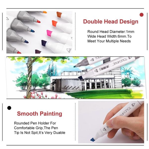 touchfive markers sets for drawing bookmarker painting sketch marker manga liner dual head alcohol based marker colors pen h wmtitz, Black;red
touchfive markers sets for drawing bookmarker painting sketch marker manga liner dual head alcohol based marker colors pen h wmtitz, Black;red
