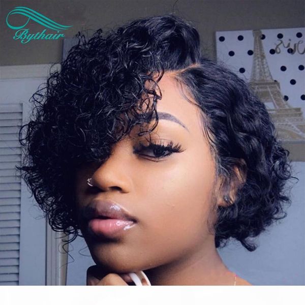 bythair brazilian pre plucked short bob wavy full lace human hair wigs with baby hairs lace front wig for black women, Black;brown
bythair brazilian pre plucked short bob wavy full lace human hair wigs with baby hairs lace front wig for black women, Black;brown