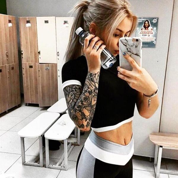 yoga outfits womens fashion hit color slim fitness set street hipster stitching sports bra and leggings suit, White;red
yoga outfits womens fashion hit color slim fitness set street hipster stitching sports bra and leggings suit, White;red