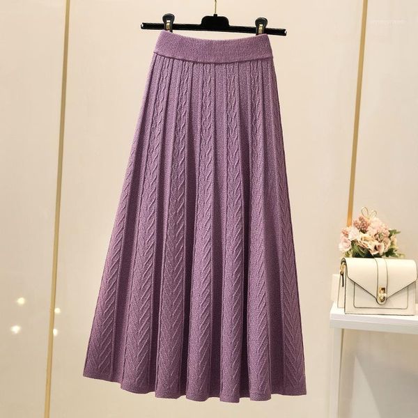 2021 new fashion women autumn winter korean style elastic high waist skirts female elegant a-line bright silk sweater skirts o801, Black
2021 new fashion women autumn winter korean style elastic high waist skirts female elegant a-line bright silk sweater skirts o801, Black