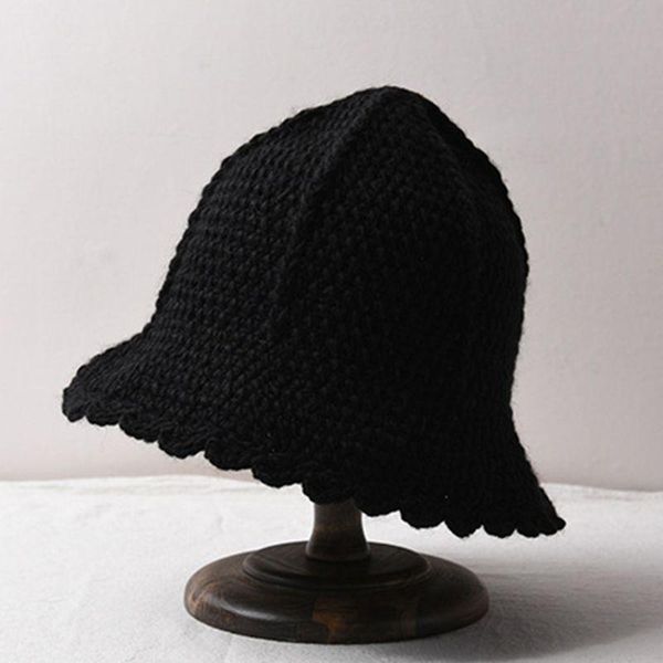 women handmade chunky crochet bucket cap braided wavy brim knitted fisherman hat 28gd, Blue;gray
women handmade chunky crochet bucket cap braided wavy brim knitted fisherman hat 28gd, Blue;gray