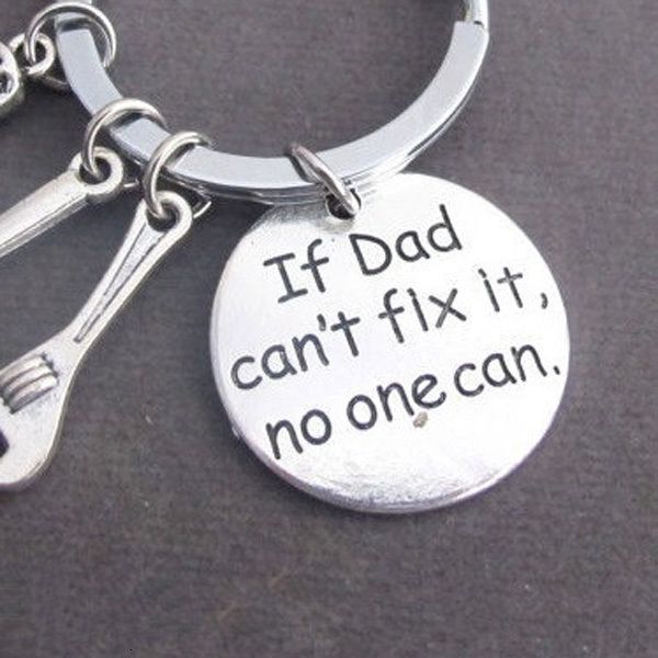 can if can't fix it no one keychains dad father charm keyring hand tools alloy key chain ring holder - men's keyfob gift, Silver
can if can't fix it no one keychains dad father charm keyring hand tools alloy key chain ring holder - men's keyfob gift, Silver