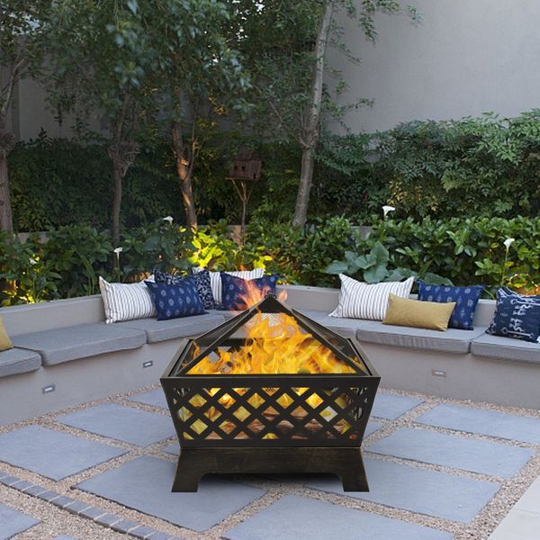 mesh steel brazier outdoor fire pit wood burning fireplace patio backyard heater brazier 4 corner bronze
mesh steel brazier outdoor fire pit wood burning fireplace patio backyard heater brazier 4 corner bronze