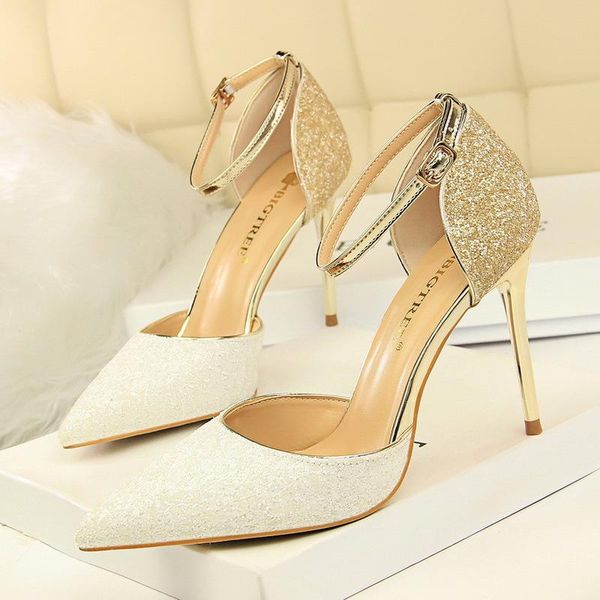 dress shoes bigtree women pumps sequined cloth shallow spring pointed 9.5cm thin high heels wedding party nightclub pump, Black
dress shoes bigtree women pumps sequined cloth shallow spring pointed 9.5cm thin high heels wedding party nightclub pump, Black