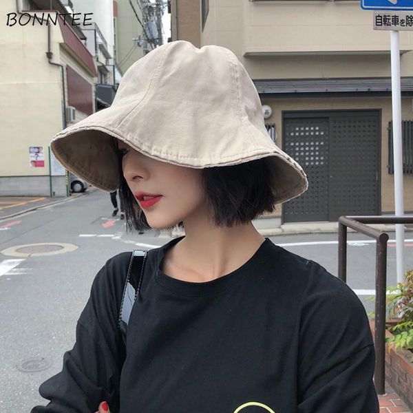 bucket hats women summer beach holiday trendy teens sun protector hat vintage solid japan style all-match fashion womens caps, Blue;gray
bucket hats women summer beach holiday trendy teens sun protector hat vintage solid japan style all-match fashion womens caps, Blue;gray