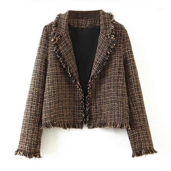2020 autumn women casual jackets coats long sleeve open stitch plaid jacket female street sweet jackets outerwear clothes1, Black;brown
2020 autumn women casual jackets coats long sleeve open stitch plaid jacket female street sweet jackets outerwear clothes1, Black;brown