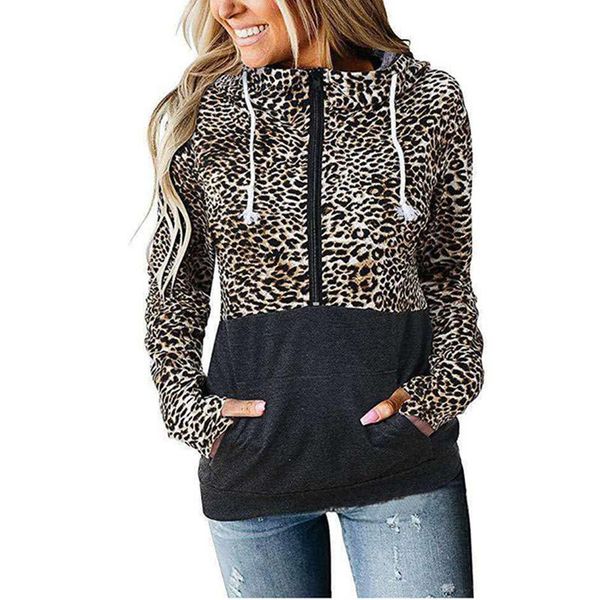 women's hoodies & sweatshirts 2021 women winter coat long sleeve hooded autumn warm jacket outwear casual fashion leopard s-3xl, Black
women's hoodies & sweatshirts 2021 women winter coat long sleeve hooded autumn warm jacket outwear casual fashion leopard s-3xl, Black