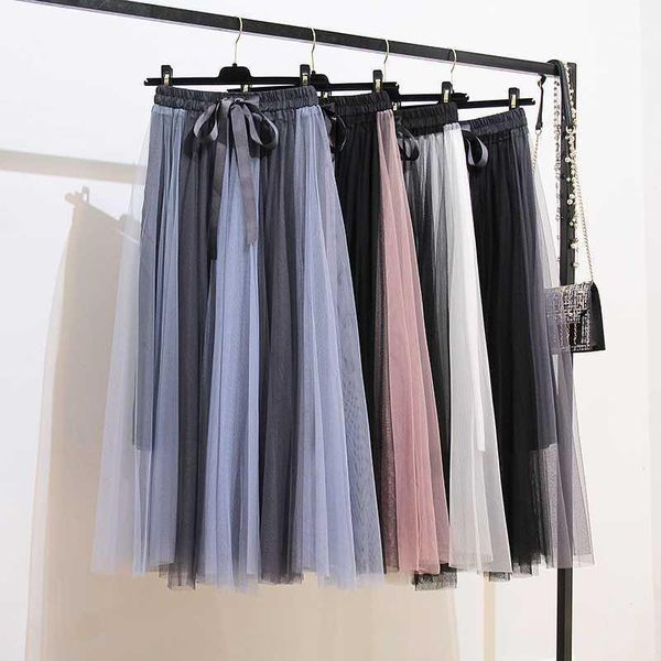 2020 women's tulle plain pleated skirts new fashion hit color patchwork mesh midi skirt high waist women skirts1, Black
2020 women's tulle plain pleated skirts new fashion hit color patchwork mesh midi skirt high waist women skirts1, Black