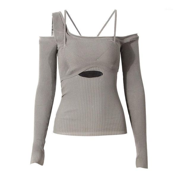 women's vests women's black sweater irregular knitted one shoulder hollow out bottoming knit pullovers 2021 spring autumn women 1, Black;white
women's vests women's black sweater irregular knitted one shoulder hollow out bottoming knit pullovers 2021 spring autumn women 1, Black;white