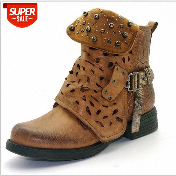 2020 new women's rivets wedges ankle boots quality leather lace zipper retro western women's boots winter casual women #ry3z, Black
2020 new women's rivets wedges ankle boots quality leather lace zipper retro western women's boots winter casual women #ry3z, Black
